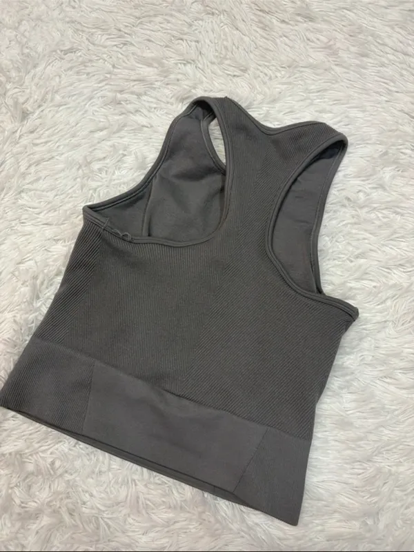 Abercrombie YPB grey Ribbed Tank Top - Image 2