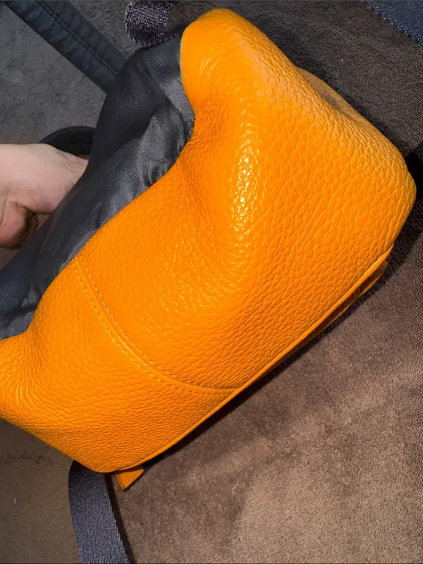 Coach Mini Pebbled Leather Backpack Mustard Yellow / Honey –good Condition - Image 10