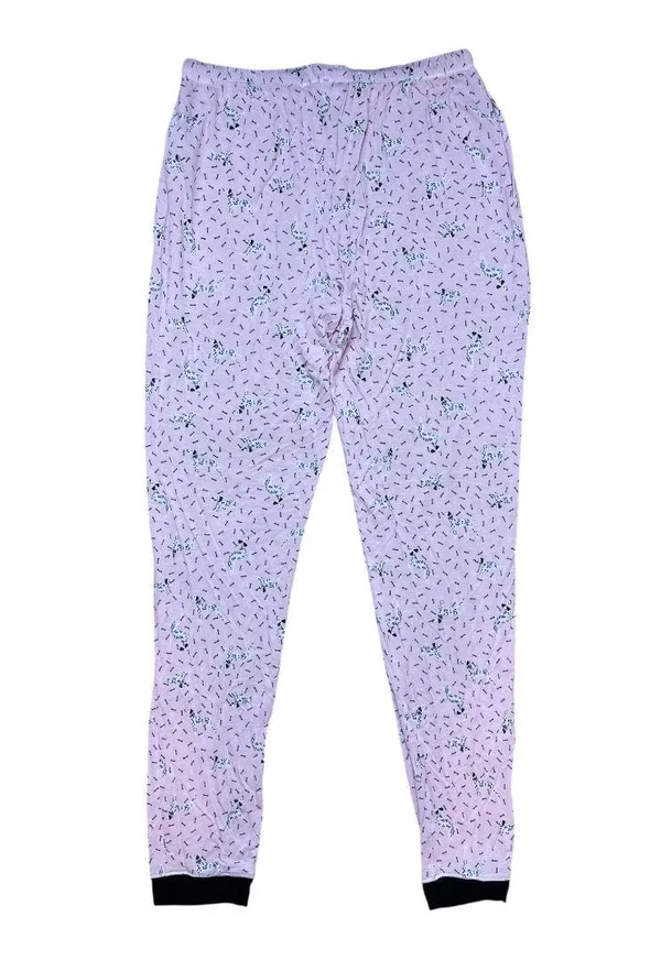 Layla | Light Pink Dalmatian Dog & Bone Pattern Short-Sleeve Top Pajama Set - Image 3
