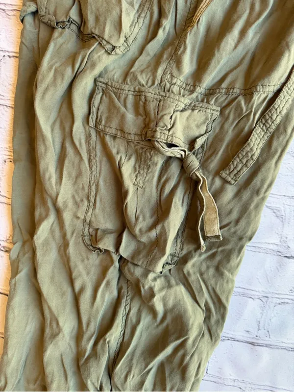 Vintage Y2K Abercrombie & Fitch Women’s Cargo Capri Pants Size 6 Belted Green - Image 14