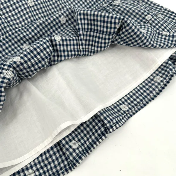 MADEWELL Embroidered Tiered Pull-on Mini Skirt Gingham Check Women’s S - Image 11