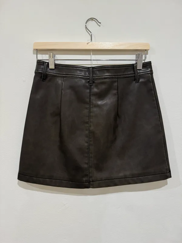 Leather Mini Skirt Kendall + Kylie Zipper Small - Image 2