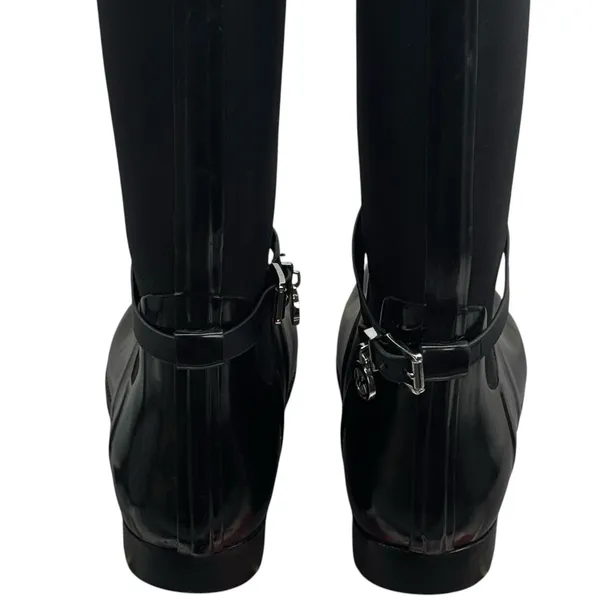 Michael Kors‎ Charm Stretch Calf Black Rain Boots Capsule Comfort Utility 9 - Image 10