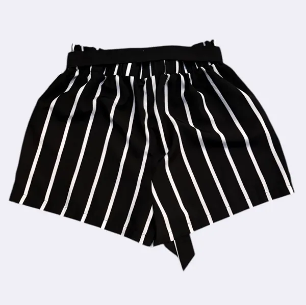Black and White Striped Shorts Size XL - Image 2