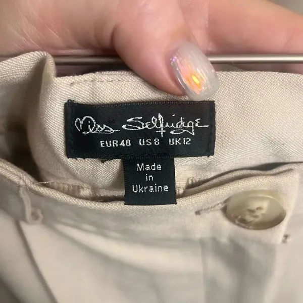 ✨Miss Selfridge Tailored Wide Leg Sz 8 Trousers in Stone✨ - Image 6