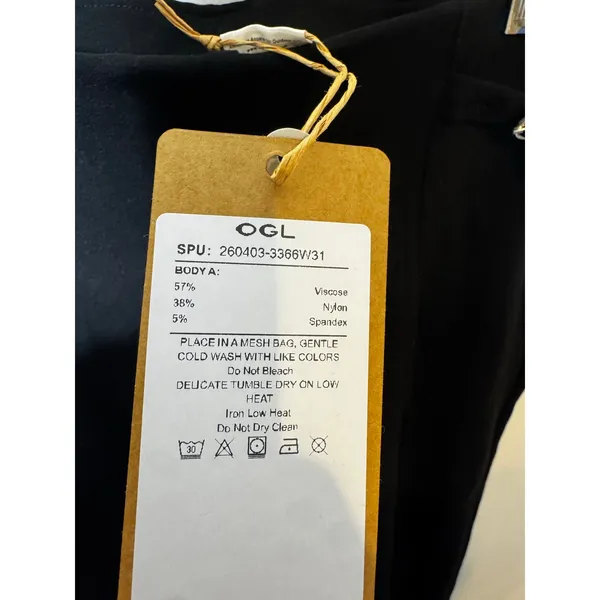 OGL High-Waist Wide Leg Trousers Black Womens Dress Pants Pockets Size Small NWT - Image 5