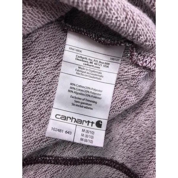 Carhartt Womens Slightly Fitted Cowl Neck Hoodie‎ Purple Heather 102481 Size M - Image 6