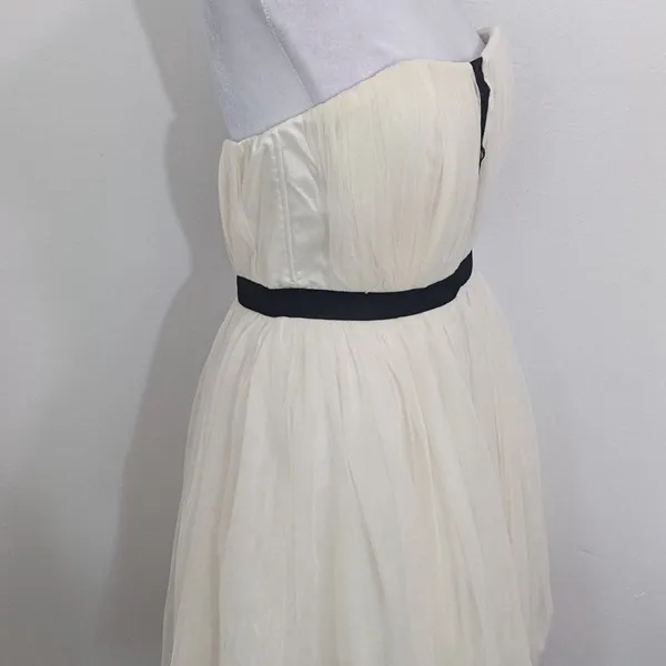a. drea Cream Strapless Tulle Mini Cocktail Dress NWT Size Small - Image 3