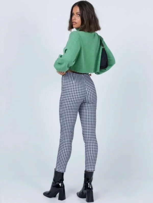 Iggy Princess Polly Gingham Pants Black White - Image 3