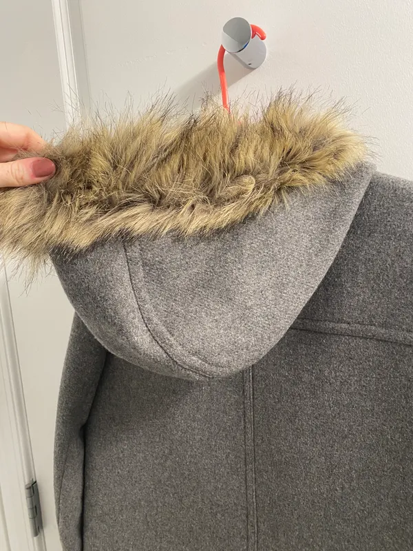 J. Crew Mercantile Gray Vail Parka Fur Trim Hood Coat - Image 7