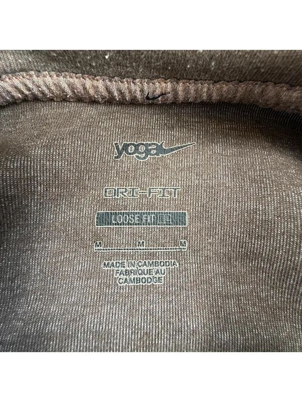 Nike Yoga Y2K Brown Dri Fit Quarter Zip Loose Fit Pullover Sweatshirt Womens M - Image 3