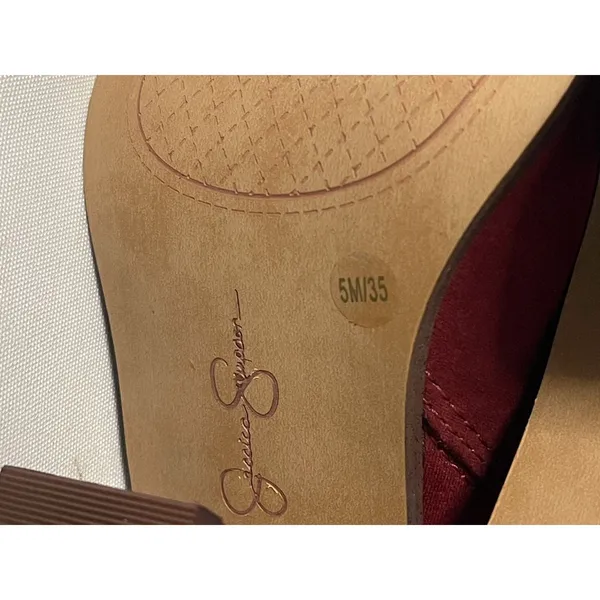 Jessica Simpson Ravyn Women's Over-The-Knee Zipper Boots Burgundy Size‎ 5 - Image 8
