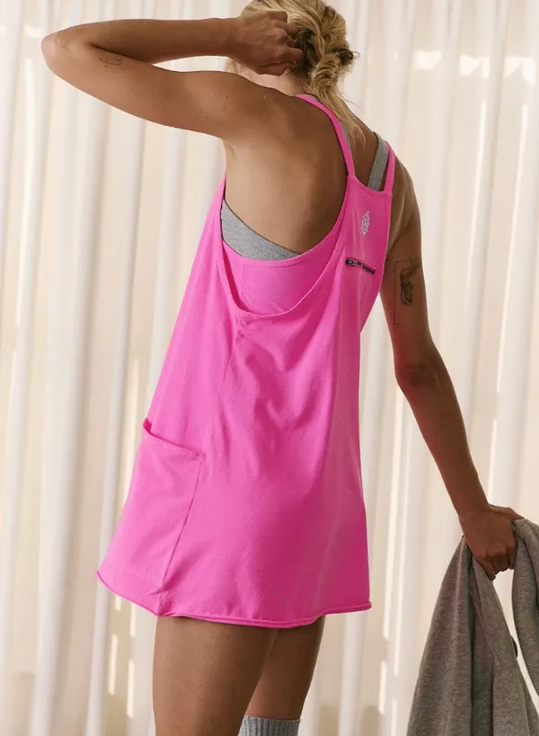 Hot Shot Mini Dress in Candy Pink - Image 2
