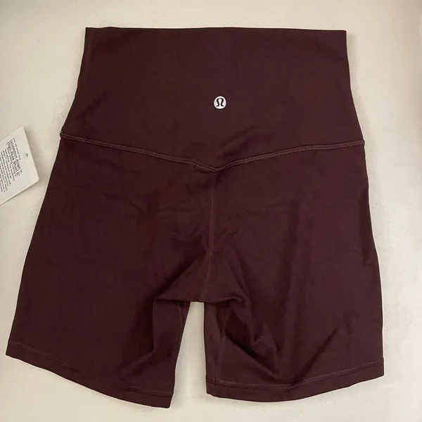 Lululemon NWT Align High Rise Shorts 6” Workmark Graphic Midnight Plum Size 4 - Image 7