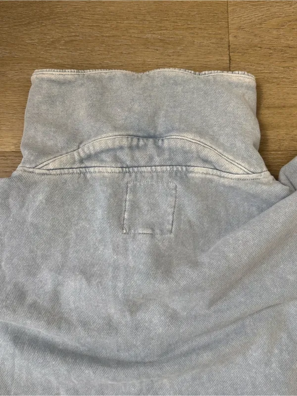 Aerie Light Blue Ribbed Collar Pullover with Button Placket - Image 7