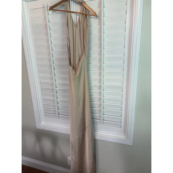 Show Me Your Mumu Gold Jasmine Halter Maxi Dress Size‎ Small - Image 3