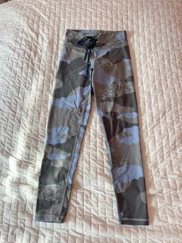 Offline By Warmup Purple Camo Drawcord Legging Size XS - Image 2