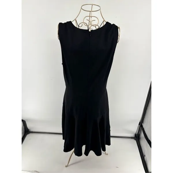 Eliza J Black V Neck Fit & Flare Cocktail Dress Women’s Size 12 Sleeveless - Image 7
