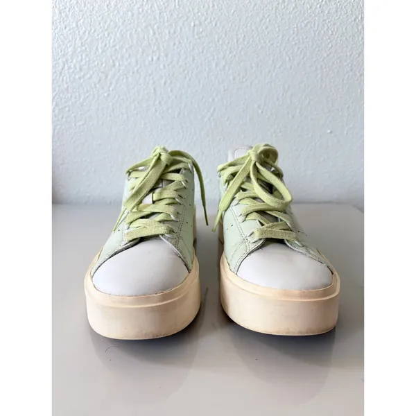 ADIDAS Stan Smith Bonega Platform Shoes Green Lime Sneakers Womens 6 - Image 3