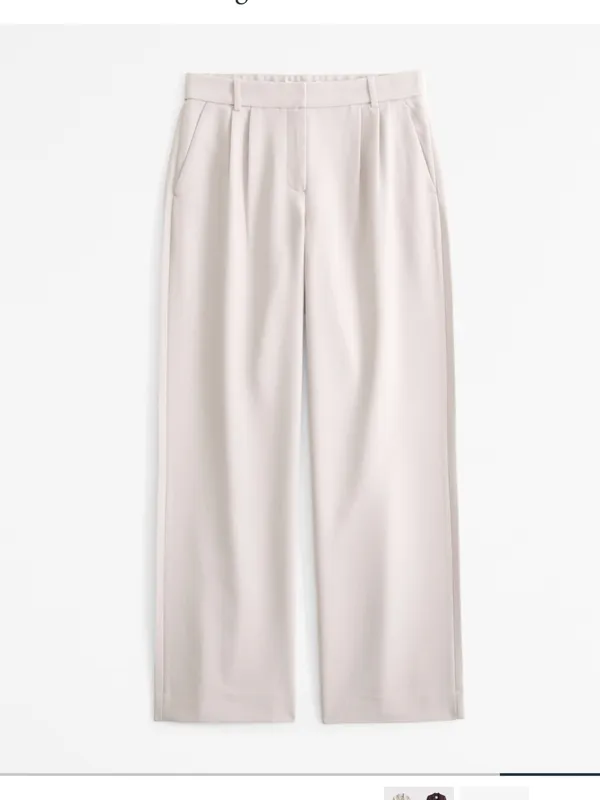 Abercrombie Curve Love Sloane low Rise Tailored Wide Leg Pant Black Size 35L - Image 7