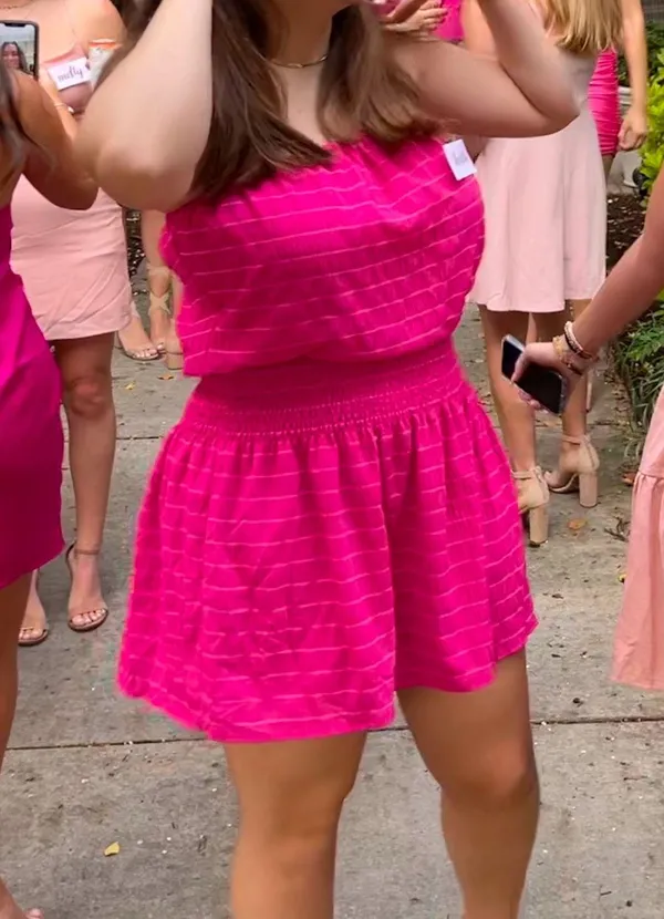 Pink Strapless Dress - Image 2