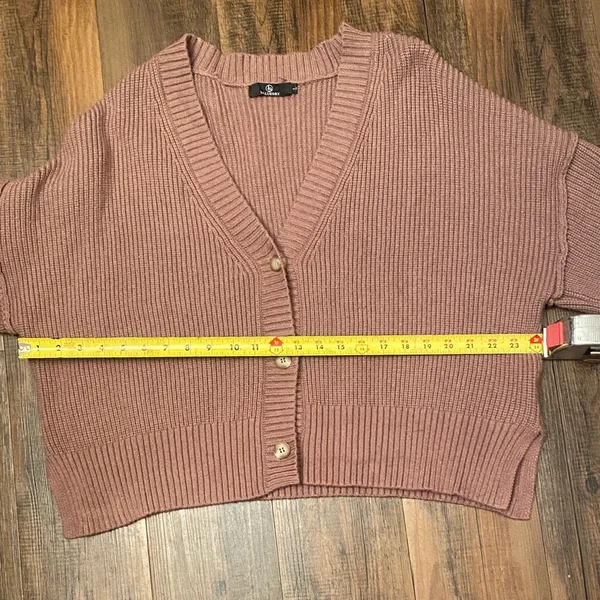 Cozy Brown Women's Cardigan Size L - Image 9