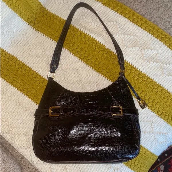 Mint Vintage Etienne Aigner Crocodile embossed leather shoulder bag - Image 12