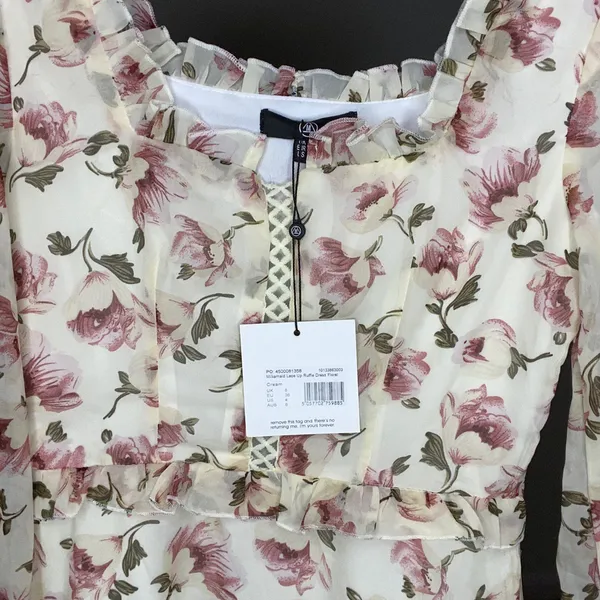 Missguided lace up ruffle dress floral NWT - Image 4