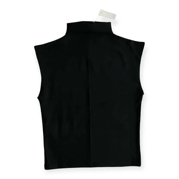 Madewell Womens Black Funnelneck Cropped Muscle Tee - Image 4