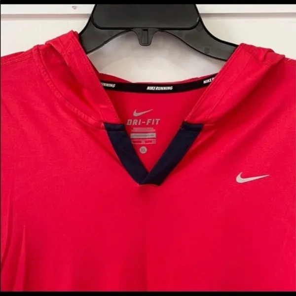 NIKE Dri Fit Pull Over XL Pink Hooded Lightweight Running - Image 3