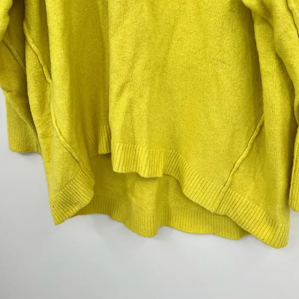 FREE PEOPLE Afterglow Lime Yellow Mock Neck oversized Sweater Top Size small - Image 11
