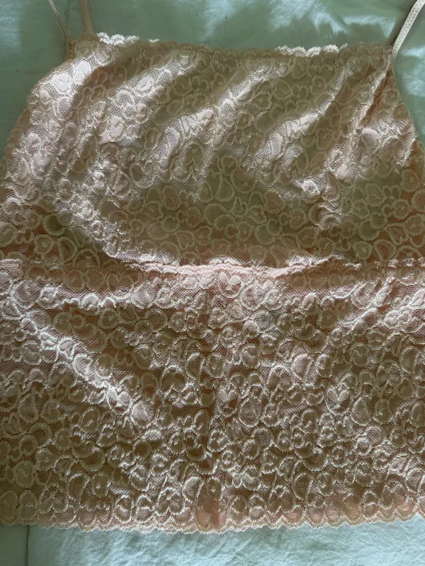 Pink heart lace cami Size M - Image 10