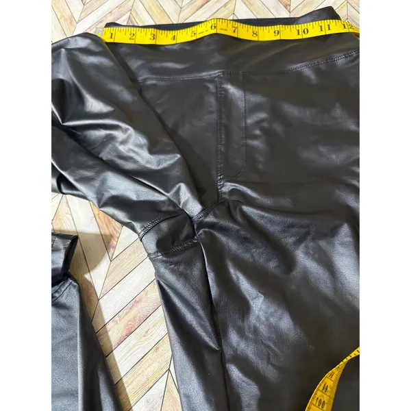 Offline Aerie Faux Liquid Leather Leggings Hi Rise‎ Black M Edgy Moto Vamp Sleek - Image 6