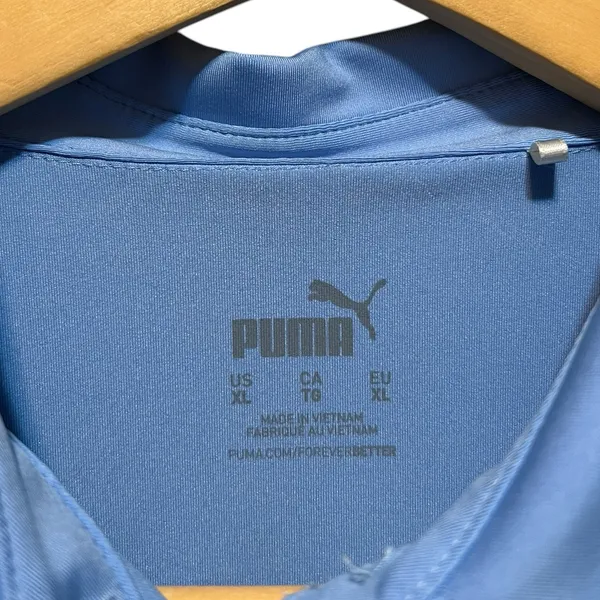 Puma Golf‎ Mattr Peak Sleeveless Polo Light Blue Polo Size XL - Image 4