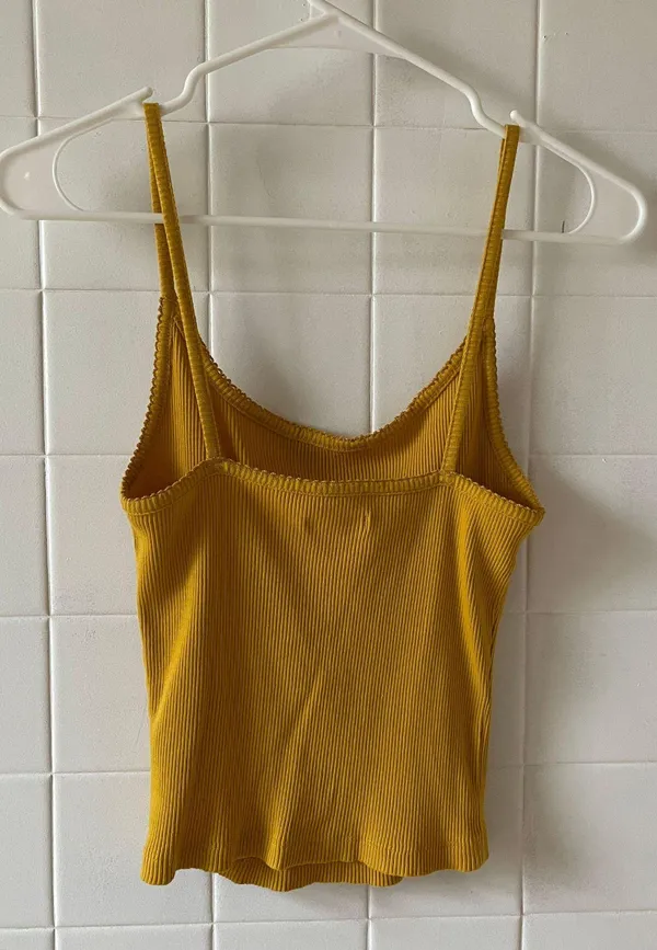 Yellow spaghetti Strap Tank - Image 2