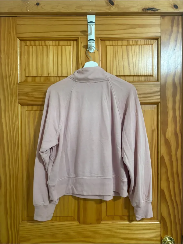 GAP Size Medium Ballet Pink 1/4 Zip Pullover Sweatshirt - Image 6