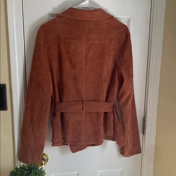 DAVI & DANI Rust Corduroy Boho Preppy Jacket - Image 4