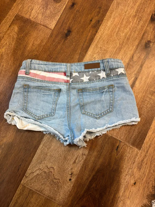 American Flag jean shorts - Image 3