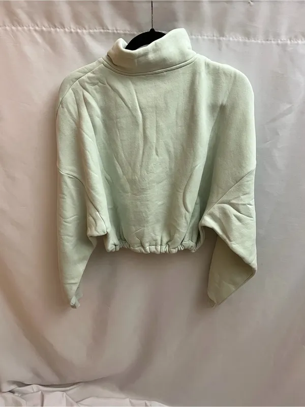 Sunday Waves Mint Green Cropped Half Zip Pullover Sweatshirt Womens Size S - Image 3