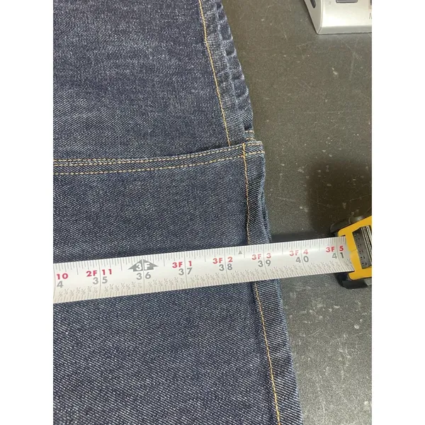 GAP Jeans Stretch Denim Maxi Skirt Size 6 Dark Wash Long Modest Y2K Style Slit - Image 8