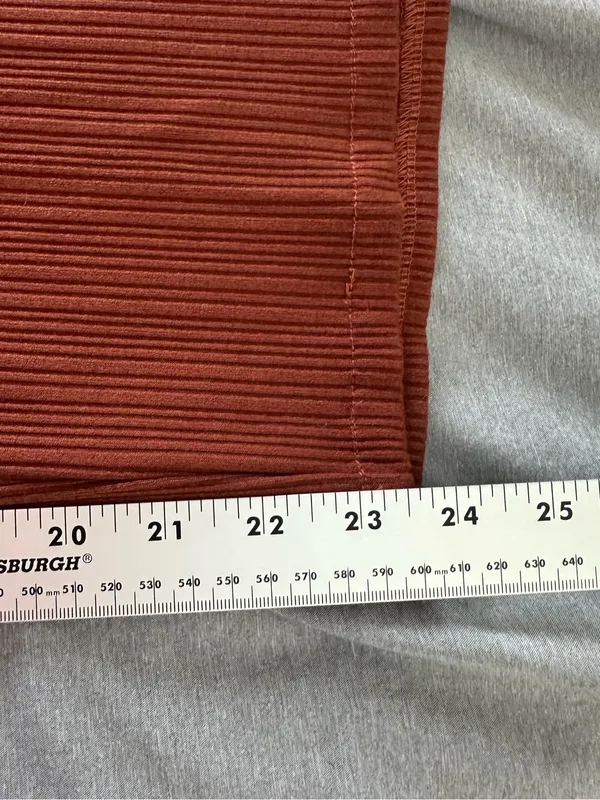Eloquii Size 14/16 Rust Ribbed Wide Leg Belted Jumpsuit - Image 8