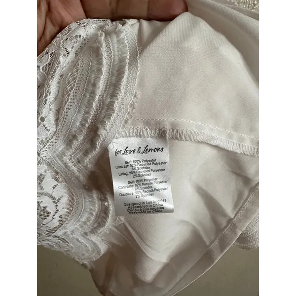 For Love and Lemons Mimi Mini Dress White Lace Bustier Womans S - Image 8