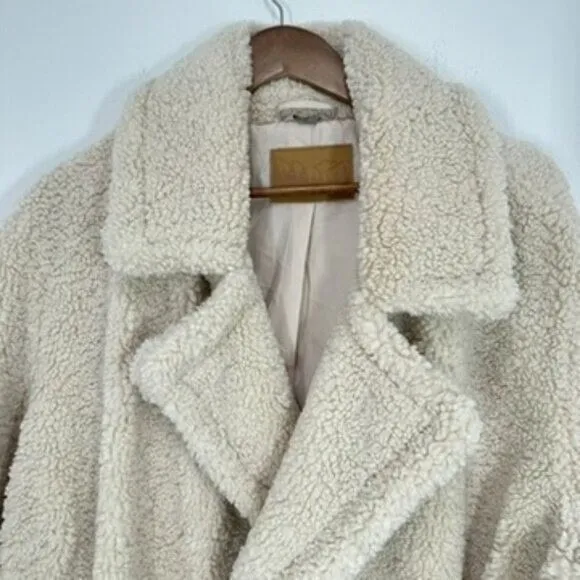 Bearpaw Women's Size 3X Teddy Beige Sherpa Longline Winter‎ Coat Cozy Boho City - Image 4