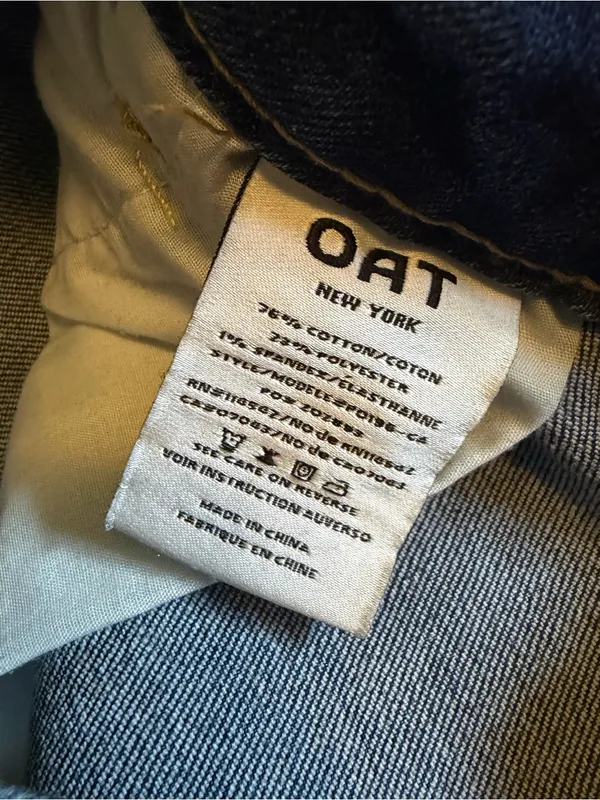 OAT Wide Leg Jeans High Rise Medium Wash - Image 7