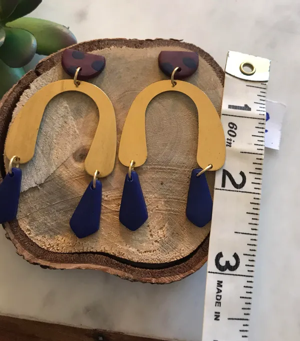 Polymer Clay Statement Earrings - Image 5