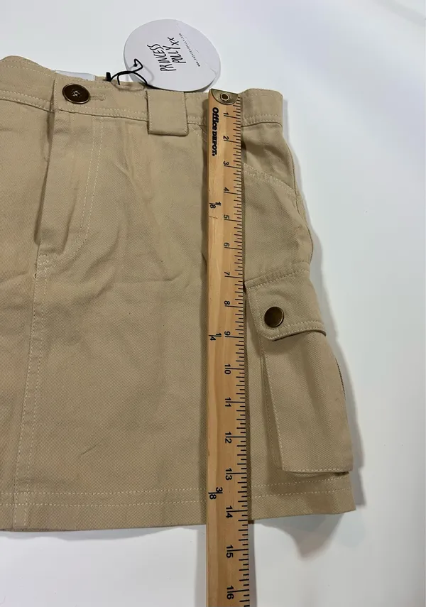NWT Princess Polly Lydie Cargo Mini Skirt Beige Khaki Size 6 - Image 3