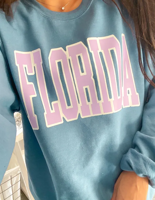 florida crewneck Blue Size L - Image 6