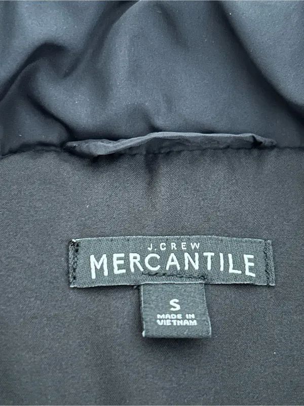 J Crew Black Quilted Vest Size S - Image 6
