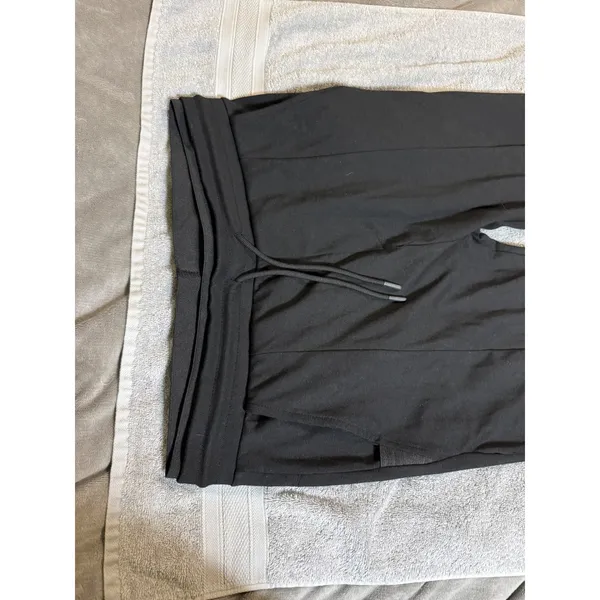 Zara Women‎ Size Large Drawstring Black Stretch Joggers Athletic Lounge Causal - Image 4