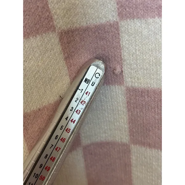 Tahari Pink Cream Checkered Crew Neck Long Sleeve Knit Sweater Pullover RN93178 - Image 10